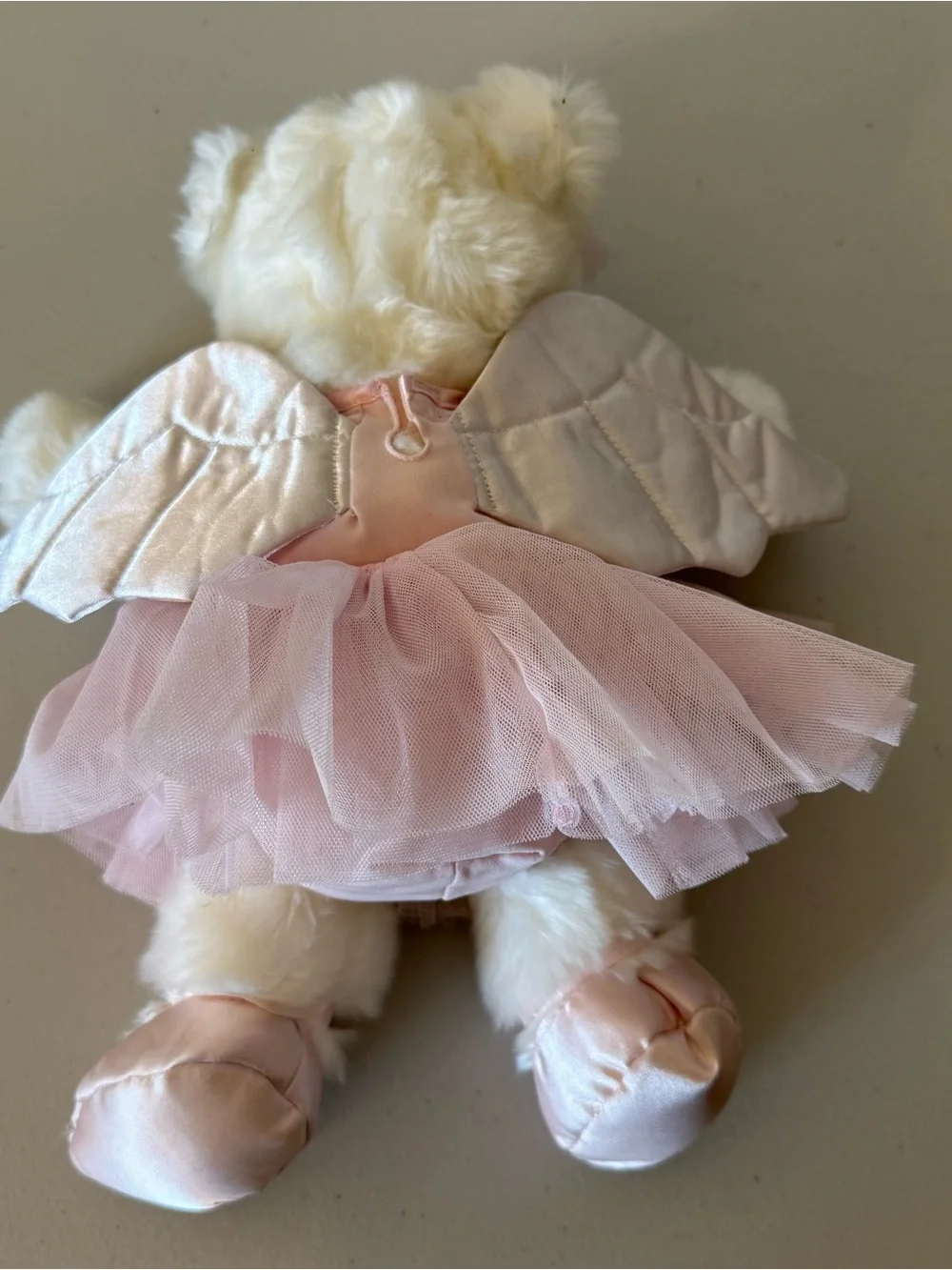 Vintage Victoria's Secret White Teddy Bear Ballerina Tutu Angel Wings Plush
